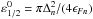 \hbox{$ \varepsilon_{1/2}^0 = \pi\Delta_n^2/(4\epsilon_{Fn}) $}