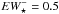 \hbox{${EW_{\star}^-}=0.5$}