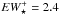 \hbox{${EW_{\star}^+}=2.4$}