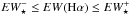 \hbox{${EW_{\star}^-} \leq EW({\rm H}\alpha) \leq {EW_{\star}^+}$}