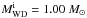 \hbox{$M_{\rm WD}^{\rm i}=1.00~M_{\odot}$}