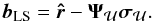 \begin{equation} \label{eq:bsubproblemLS} \bb_{\text{LS}}=\brh-\bAt_{\MCU}\bsigma_{\MCU}. \end{equation}
