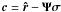 \hbox{$\bc=\brh-\bAt\bsigma$}