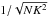 \hbox{$1/\sqrt{N K^2}$}