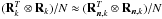 \hbox{$(\bR_k^T\otimes \bR_k)/N \approx (\bR_{\bn,k}^T\otimes \bR_{\bn,k})/N$}