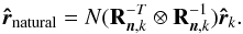 \appendix \setcounter{section}{1} \begin{equation} \brh_{\text{natural}}= N (\bR_{\bn,k}^{-T}\otimes \bR^{-1}_{\bn,k})\brh_k. \end{equation}