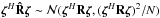 \hbox{$\bzeta^H\bRh\bzeta \sim \MCN(\bzeta^H\bR\bzeta,(\bzeta^H\bR\bzeta)^2/N)$}