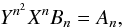 \begin{equation} Y^{n^2}X^nB_n=A_n, \label{system} \end{equation}