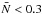 \hbox{$\bar N <0.3$}