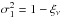 \hbox{$\sigma_1^2=1-\xi_\nu$}