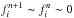 \hbox{$f^{n+1}_i\sim f^{n}_i\sim 0$}