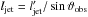 \hbox{$l_{\rm jet} = l_{\rm jet}^{\prime}/\sin{\vartheta_{\rm obs}}$}
