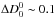 \hbox{$\Delta D_0^0 \sim 0.1$}