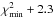 \hbox{$\chi^{2}_{\rm min} + 2.3$}