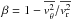 \hbox{$\beta = 1 - \overline{v_\mathrm{\theta}^2}/\overline{v_\mathrm{r}^2}$}