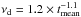 \hbox{$\nu_{\rm d}=1.2\times t_{\rm mean}^{-1.1}$}