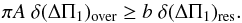 \appendix \setcounter{section}{1} \begin{equation} \label{eqt-compar} \pi A \ \ddpiover \ge b \ \ddpires . \end{equation}