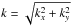 \hbox{$k=\sqrt{k_x^2+k_y^2}$}