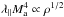 \hbox{$\lambda_{\parallel} M_{\rm a}^4 \propto \rho^{1/2}$}