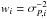 \hbox{$w_i=\sigma_{P,i}^{-2}$}