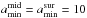 \hbox{${a_{\min}^{\mid}=a_{\rm min}^{\rm sur}=10\,}$}