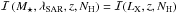 \hbox{$\mathcal{I}\left (M_\star, \sar, z, N_{\rm H}\right ) = \mathcal{I}(L_{\rm X},z,N_{\rm H})$}