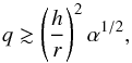 \begin{equation} q \gtrsim \left(\frac{h}{r}\right)^2 \alpha^{1/2}, \label{eq:gap_opening_condition_2} \end{equation}