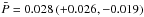 \hbox{$\bar{P}=0.028\,(+0.026, - 0.019)$}