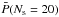 \hbox{$\bar{P}(N_{\rm s}=20)$}