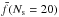 \hbox{$\bar{f}(N_{\rm s}=20)$}