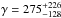 \hbox{$\gamma=275_{-128}^{+226}$}