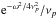 \hbox{${\rm e}^{-\omega^2/4 \nu_{p}^2}/\nu_{p}$}