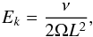\appendix \setcounter{section}{1} \begin{equation} E_k=\frac{\nu}{2 \Omega L^2} , \label{Ekman_number} \end{equation}