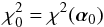 \begin{eqnarray} \chi^{2}_{0} = \chi^{2}(\vec{\alpha}_{0}) \end{eqnarray}