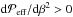 \hbox{${\rm d}\Peff/{\rm d}\beta^2>0$}