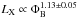 \hbox{$L_{\rm X} \propto \Phi^{1.13 \pm 0.05}_{\rm B}$}