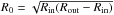 \hbox{$R_0=\sqrt{R_{\rm in}(R_{\rm{out}}-R_{\rm{in}})}$}