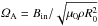 \hbox{${\Om_{\rm A}= {B_{\rm in}}{/}{\sqrt{\mu_0\rho R_0^2}}}$}