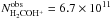 \hbox{$N^{\rm obs}_{\rm H_2COH^+} = 6.7\times 10^{11}$}