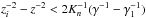 \hbox{$z_i^{-2} - z^{-2} < 2 K_n^{-1} (\gamma^{-1}-\gamma_1^{-1})$}