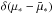 \hbox{$\delta(\mu_*-\bar{\mu}_*)$}
