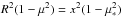 \hbox{$R^2(1-\mu^2)=x^2(1-\mu_*^2)$}