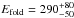 \hbox{$E_\mathrm{fold}=290^{+80}_{-50}$}