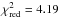 \hbox{$\chi_\mathrm{red}^{2}=4.19$}