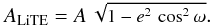 \appendix \setcounter{section}{1} \begin{equation} \small A_{\rm LiTE} = A\,\sqrt{1-e^{2}\,\cos^{2}\omega}. \end{equation}