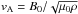 \hbox{$\vA=B_0{/}\sqrt{\mu_0 \rho}$}