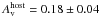\hbox{$A_{\rm{v}}^{\rm{host}} = 0.18 \pm 0.04$}