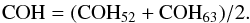 \begin{eqnarray} {\rm COH} = ({\rm COH}_{52}+{\rm COH}_{63})/2. \end{eqnarray}