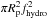 \hbox{$\pi R_{\rm p}^2f_{\rm hydro}^2$}
