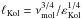 \hbox{$\lkol=\nu_\mathrm{mol}^{3/4}/\varepsilon_\mathrm{Kol}^{1/4}$}